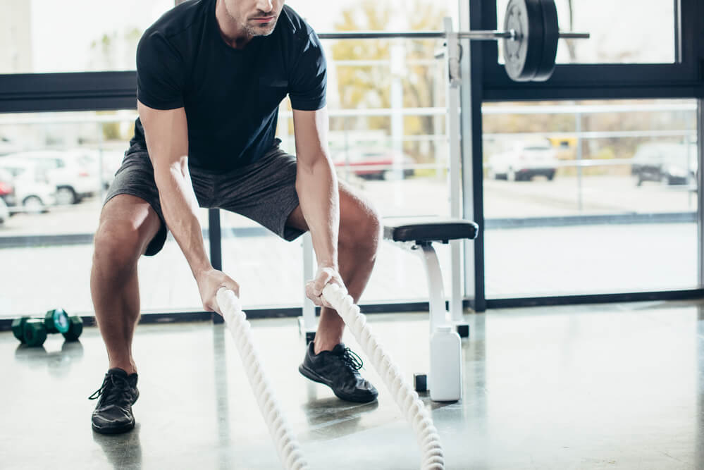 working out with ropes